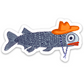 Ghost Cowboy Fish Sticker